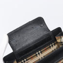 BURBERRY Shoulder Bag Leather Black Silver Auth 206797A-19