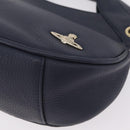 Vivienne Westwood Hand Bag Leather 2way Navy Gold Auth 206798A-18