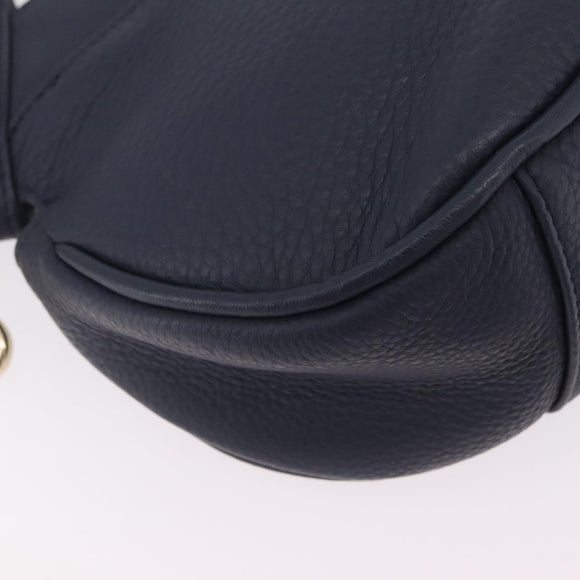 Vivienne Westwood Hand Bag Leather 2way Navy Gold Auth 206798A
