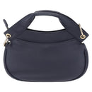 Vivienne Westwood Hand Bag Leather 2way Navy Gold Auth 206798A-2
