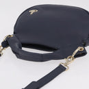 Vivienne Westwood Hand Bag Leather 2way Navy Gold Auth 206798A-6