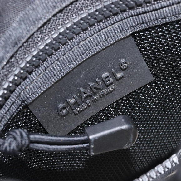 CHANEL Sports Line Shoulder Bag Canvas Ivory CC Auth 206799A