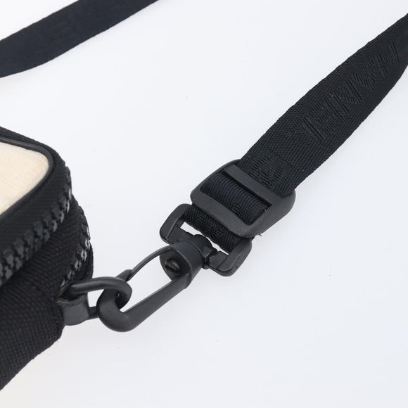 CHANEL Sports Line Shoulder Bag Canvas Ivory CC Auth 206799A