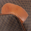 CELINE Macadam Canvas Boston Bag PVC Leather Brown Gold Auth 206801-11