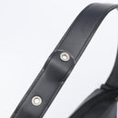 BURBERRY Shoulder Bag Leather Black Silver Auth 206802-9