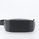 BURBERRY Shoulder Bag Leather Black Silver Auth 206802-5