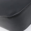 BURBERRY Shoulder Bag Leather Black Silver Auth 206802-15