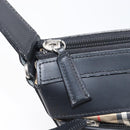 BURBERRY Shoulder Bag Leather Black Silver Auth 206802-19