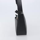 BURBERRY Shoulder Bag Leather Black Silver Auth 206802-3