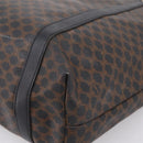 CELINE Macadam Canvas Tote Bag PVC Leather Black Gold Auth 206804-10