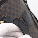 CELINE Macadam Canvas Tote Bag PVC Leather Black Gold Auth 206804-15