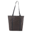 CELINE Macadam Canvas Tote Bag PVC Leather Black Gold Auth 206804-3