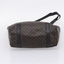 CELINE Macadam Canvas Tote Bag PVC Leather Black Gold Auth 206804-9