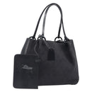 GUCCI GG Canvas Tote Bag Black Silver 101919 Auth 206805-1
