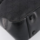 GUCCI GG Canvas Tote Bag Black Silver 101919 Auth 206805-11
