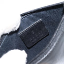 GUCCI GG Canvas Tote Bag Black Silver 101919 Auth 206805-21