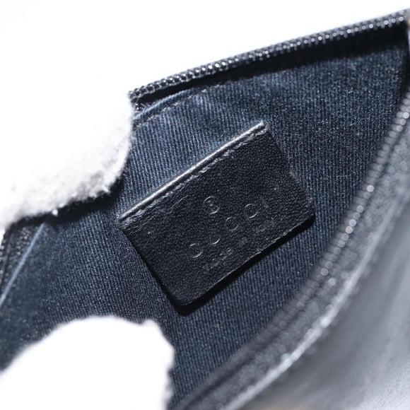 GUCCI GG Canvas Tote Bag Black Silver 101919 Auth 206805