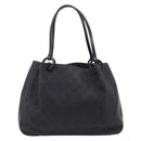 GUCCI GG Canvas Tote Bag Black Silver 101919 Auth 206805-3