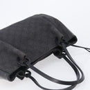 GUCCI GG Canvas Tote Bag Black Silver 101919 Auth 206805-6
