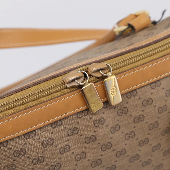 GUCCI Micro GG Supreme Hand Bag PVC 2way Beige Gold 002 122 0033 Auth 206806