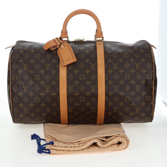 LOUIS VUITTON Monogram Keepall 50 Boston Bag M41426 LV Auth 206808V