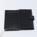 CHANEL Long Wallet Caviar Skin Black Gold CC Auth 206812-9
