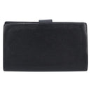 CHANEL Long Wallet Caviar Skin Black Gold CC Auth 206812-2