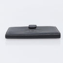 CHANEL Long Wallet Caviar Skin Black Gold CC Auth 206812-6