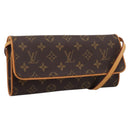 LOUIS VUITTON Monogram Pochette Twin GM Shoulder Bag M51852 LV Auth 206816V-1