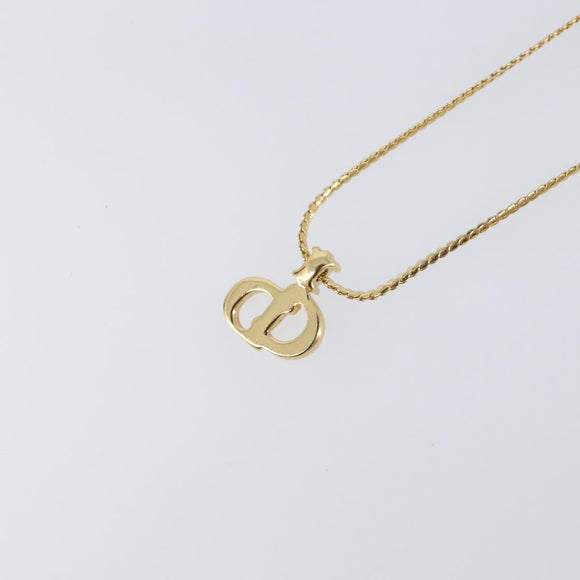Christian Dior Necklace Metal 2 Set Gold Tone Auth 206829