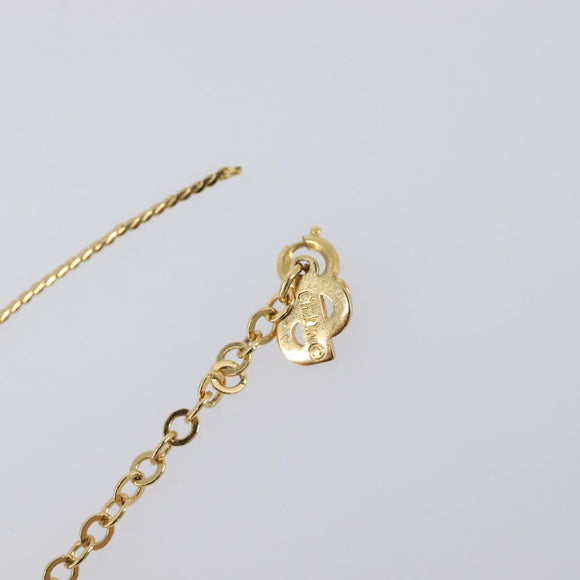 Christian Dior Necklace Metal 2 Set Gold Tone Auth 206829