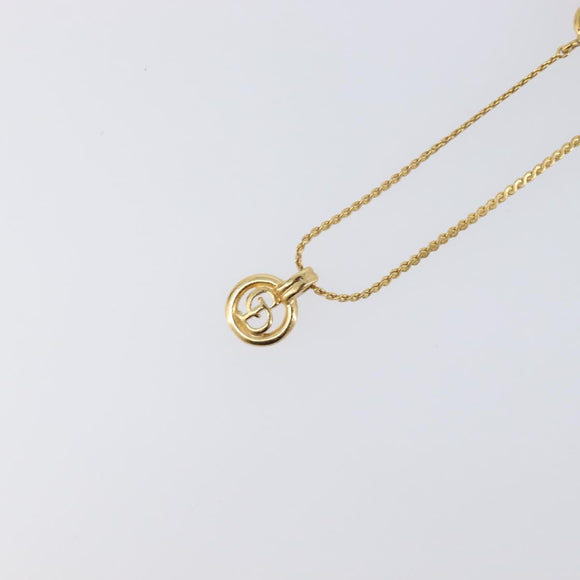 Christian Dior Necklace Metal 2 Set Gold Tone Auth 206829