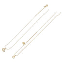 Christian Dior Necklace Metal 2 Set Gold Tone Auth 206829-1