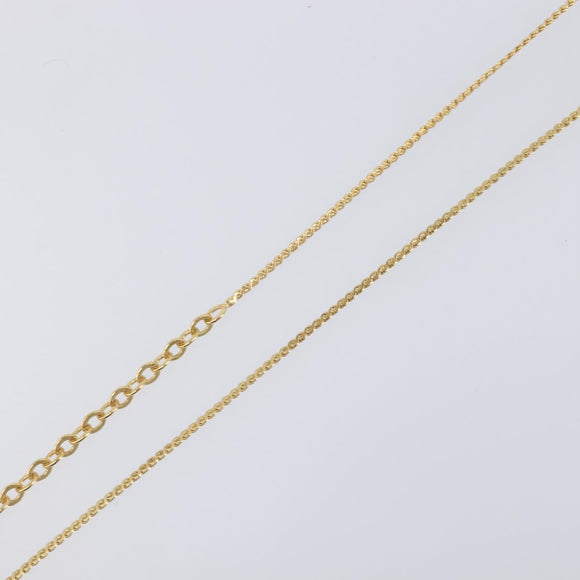Christian Dior Necklace Metal 2 Set Gold Tone Auth 206829