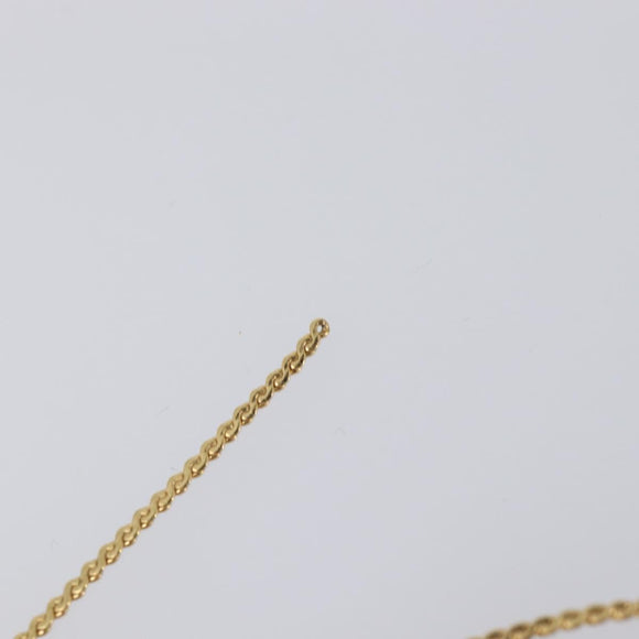 Christian Dior Necklace Metal 2 Set Gold Tone Auth 206829