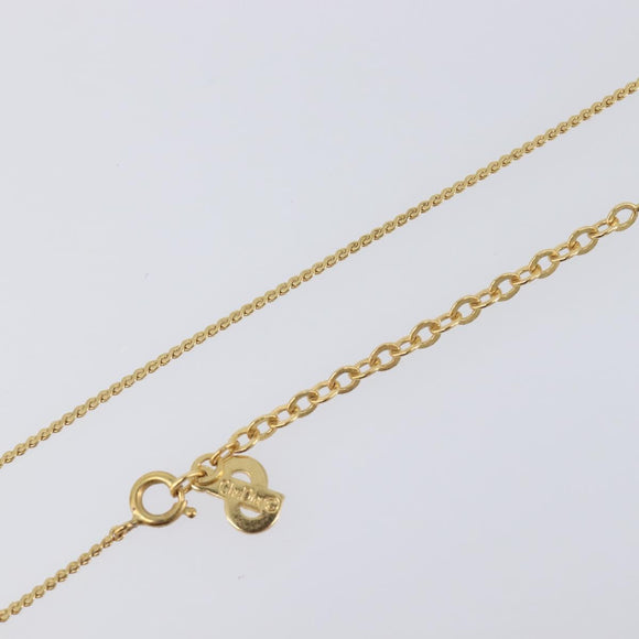 Christian Dior Necklace Metal 2 Set Gold Tone Auth 206829