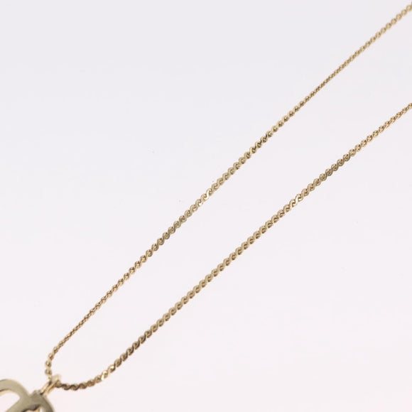 Christian Dior Necklace Metal Gold Tone Auth 206830