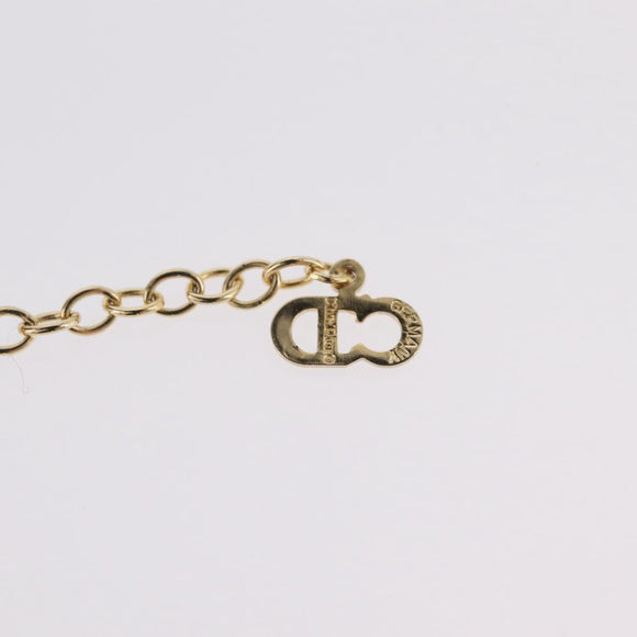Christian Dior Necklace Metal Gold Tone Auth 206830