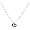 Christian Dior Necklace Metal Gold Tone Auth 206830-1