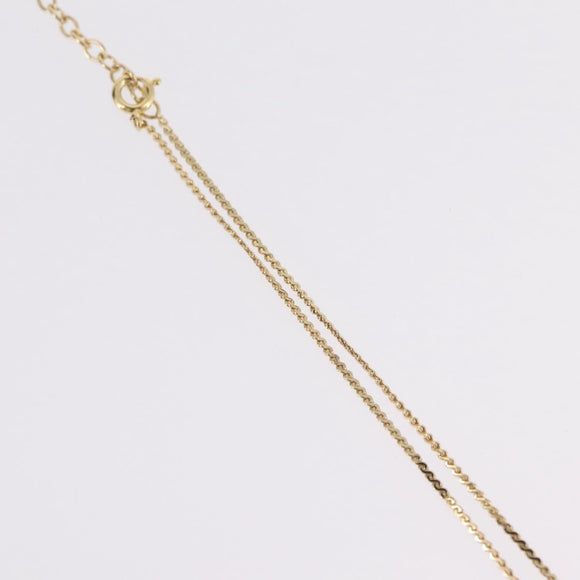 Christian Dior Necklace Metal Gold Tone Auth 206830