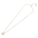 Christian Dior Necklace Metal Gold Tone Auth 206830-8