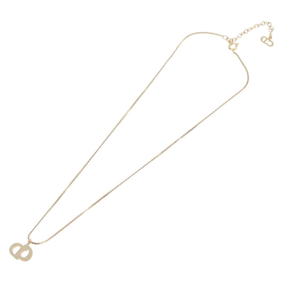 Christian Dior Necklace Metal Gold Tone Auth 206830