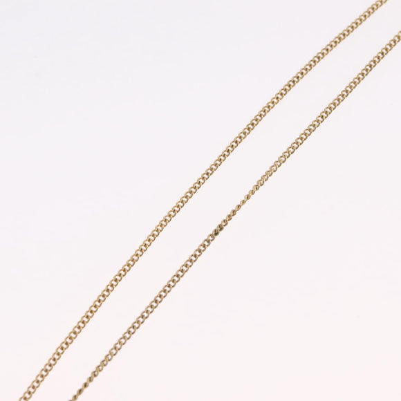Christian Dior Necklace Metal Gold Tone Auth 206832