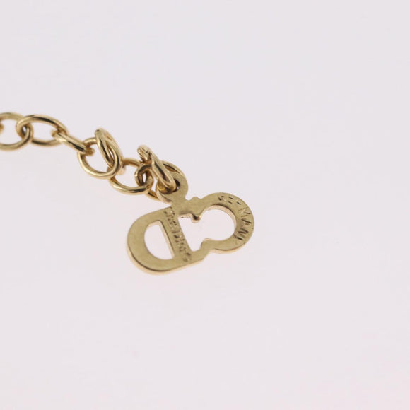 Christian Dior Necklace Metal Gold Tone Auth 206832