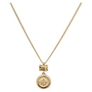 Christian Dior Necklace Metal Gold Tone Auth 206832-1