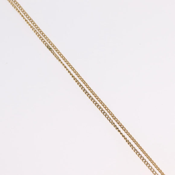 Christian Dior Necklace Metal Gold Tone Auth 206832