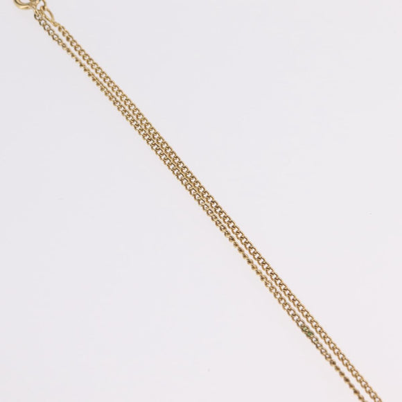 Christian Dior Necklace Metal Gold Tone Auth 206832