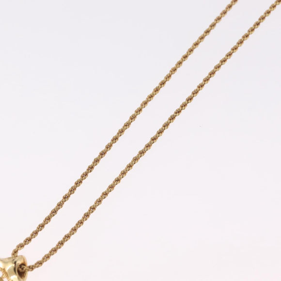 Christian Dior Necklace Metal Gold Tone Auth 206833