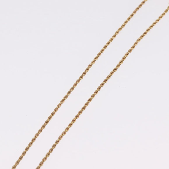 Christian Dior Necklace Metal Gold Tone Auth 206833