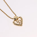 Christian Dior Necklace Metal Gold Tone Auth 206833-3